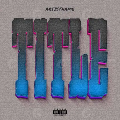 Album cover art “Blue Abstract”: abstract and lettering, blue tones