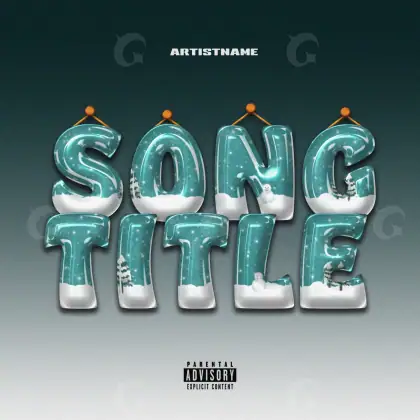 Album cover art “Blue Abstract”: abstract and lettering, blue tones