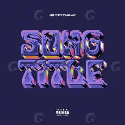 Arte de portada musical «Blue Abstract»: abstracción y tipografía; color azul