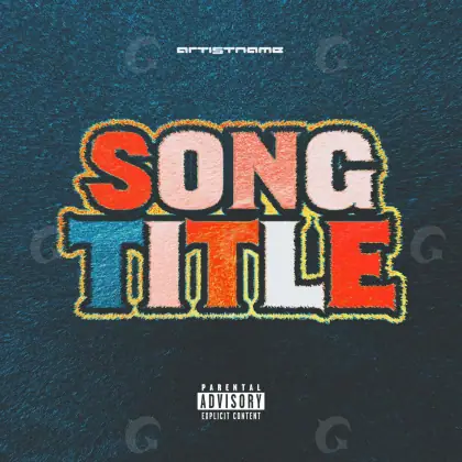 Album cover art “Blue Abstract”: abstract and lettering, blue tones