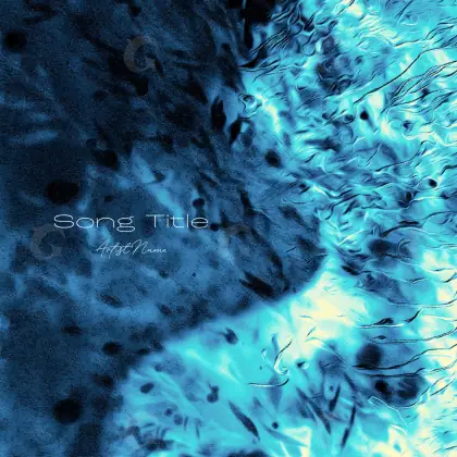 Обложка для альбома «Blue Abstract»: абстракция и типографика; палитра — синяя