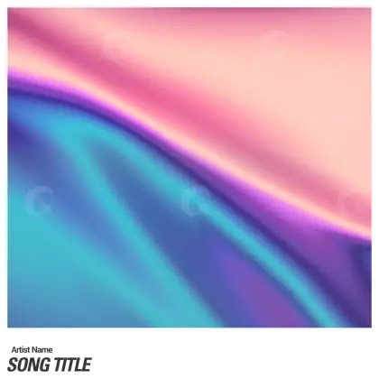 Music cover artwork “Blue Abstract”: abstract and lettering, blue tones