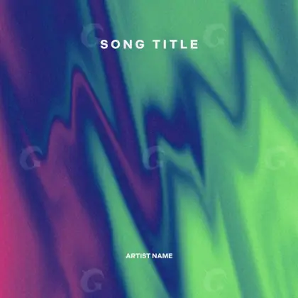 Music cover artwork “Blue Abstract”: abstract and lettering, blue tones