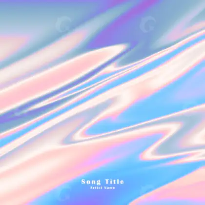Arte de portada musical «Blue Abstract»: abstracción y tipografía; color azul