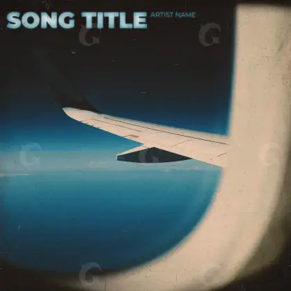 Album cover art “Blue Abstract”: abstract and lettering, blue tones