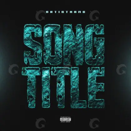 Album cover art “Blue Abstract”: abstract and lettering, blue tones