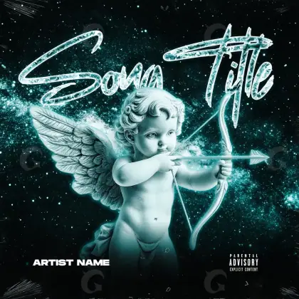 Album cover art “Blue Angel”: angel and star, blue tones