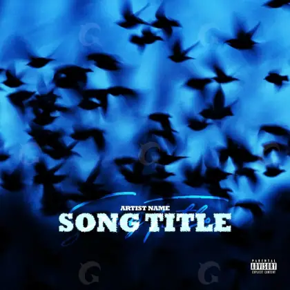 Portada prediseñada «Blue Bird»: ave; color azul