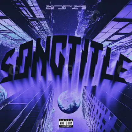 Portada para canción «Blue Building»: edificio; color azul