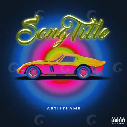 Premade cover art “Blue Car”: car, blue tones