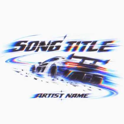 Premade cover art “Blue Car”: car, blue tones