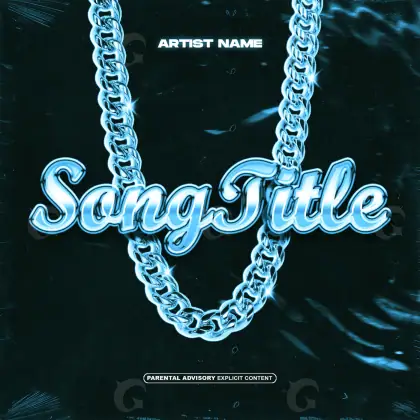 Music cover artwork “Blue Chain”: chain, blue tones