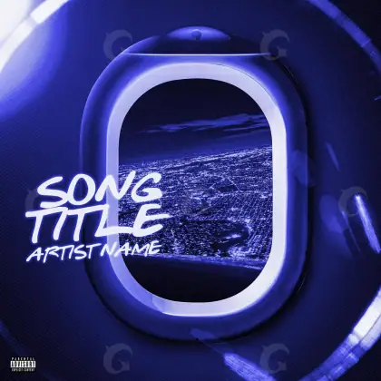 Music cover artwork “Blue Circle”: circle and water, blue tones