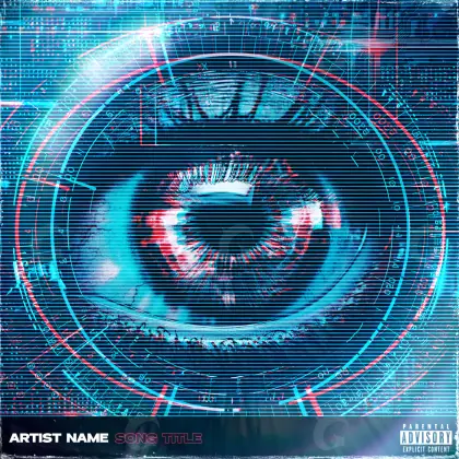 Premade cover art “Blue Circle”: circle, blue tones