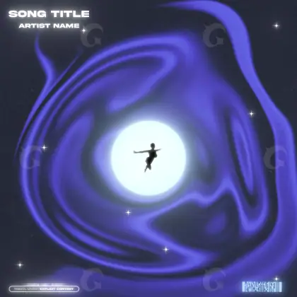 Portada para canción «Blue Circle»: círculo y estrella; color azul
