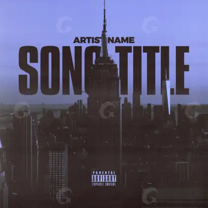 Music cover artwork “Blue City”: city and building, blue tones