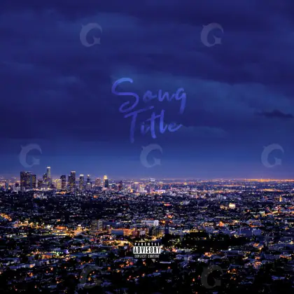 Music cover artwork “Blue City”: city and building, blue tones