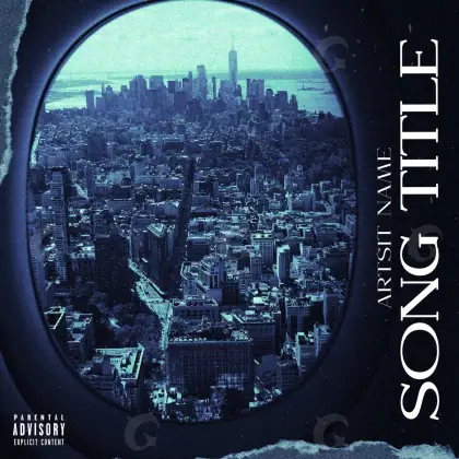 Music cover artwork “Blue City”: city and building, blue tones