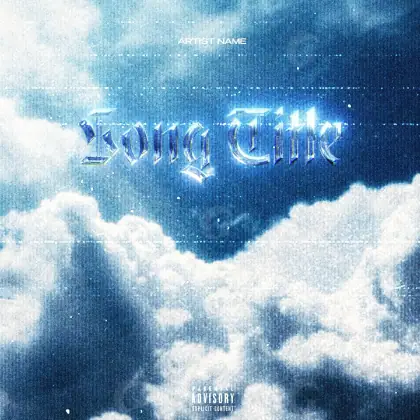 Premade cover art “Blue Cloud”: cloud, blue tones