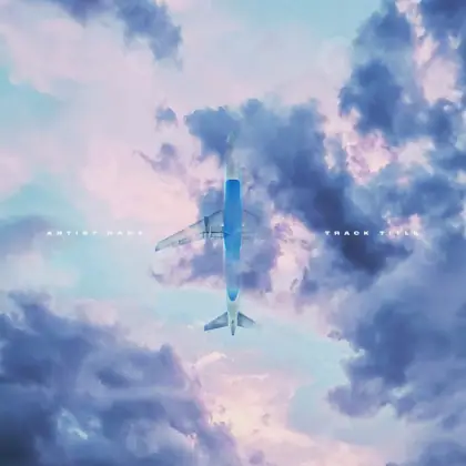 Готовая обложка для трека «Blue Cloud»: облако; палитра — синяя