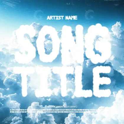 Premade cover art “Blue Cloud”: cloud, blue tones