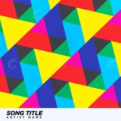 Обложка для песни «Blue Cube»: куб; палитра — синяя