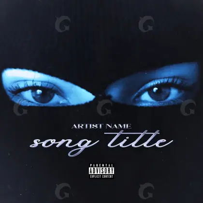 Music cover artwork “Blue Eyes”: eyes, blue tones