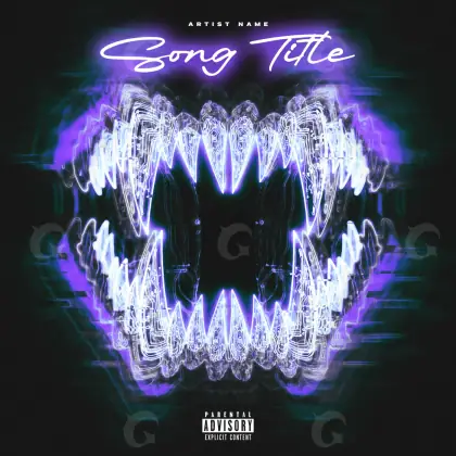 Arte de portada musical «Blue Face»: rostro; color azul