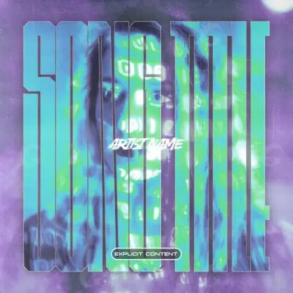 Album cover art “Blue Face”: face, blue tones