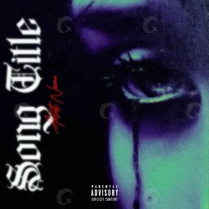 Album cover art “Blue Face”: face and eyes, blue tones