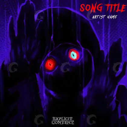 Music cover artwork “Blue Face”: face and eyes, blue tones