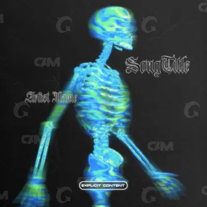 Music cover artwork “Blue Figure”: figure, blue tones