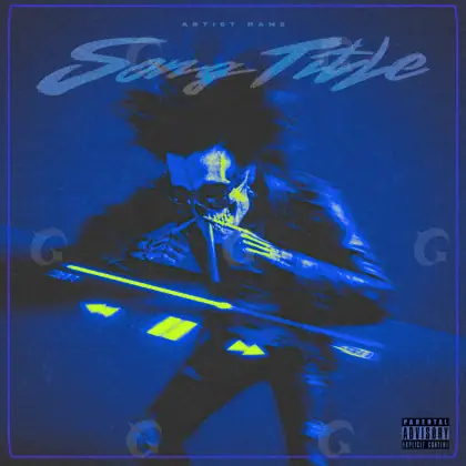 Arte de portada musical «Blue Figure»: figura; color azul