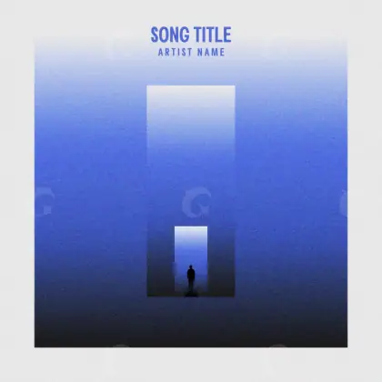 Music cover artwork “Blue Figure”: figure, blue tones
