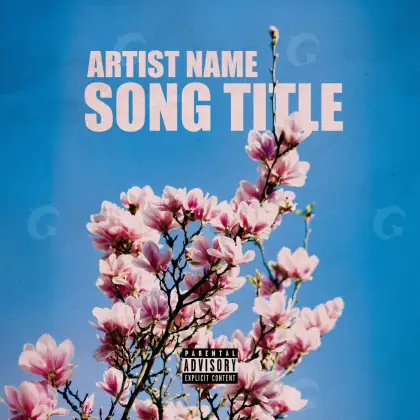 Album cover art “Blue Flower”: flower and tree, blue tones