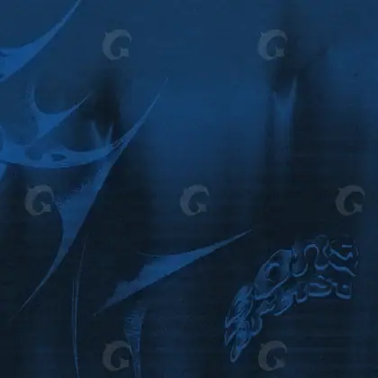 Готовая обложка для трека «Blue Flower»: цветок; палитра — синяя