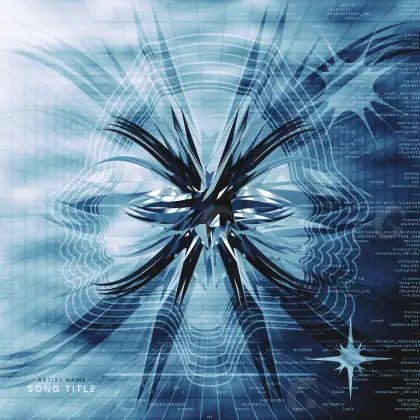 Album cover art “Blue Flower”: flower and star, blue tones