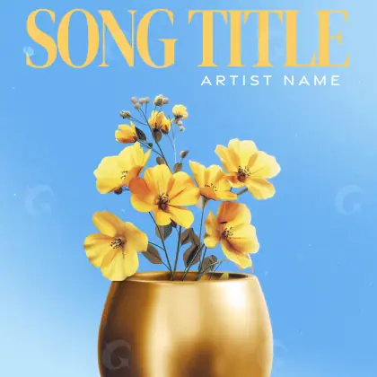 Music cover artwork “Blue Flower”: flower, blue tones