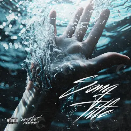 Arte de portada musical «Blue Hand»: mano y agua; color azul