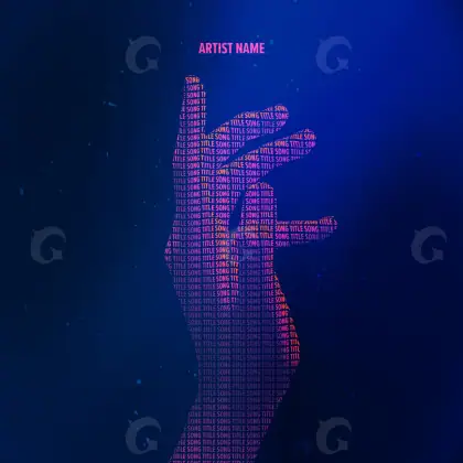 Portada prediseñada «Blue Hand»: mano; color azul