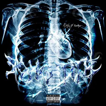 Premade cover art “Blue Heart”: heart, blue tones