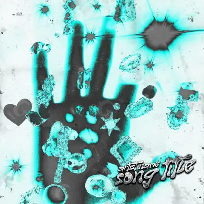 Portada para canción «Blue Heart»: corazón y estrella; color azul