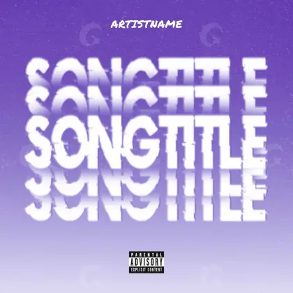 Music cover artwork “Blue Lettering”: lettering, blue tones
