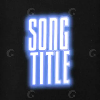 Music cover artwork “Blue Lettering”: lettering and abstract, blue tones