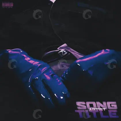 Premade cover art “Blue Lettering”: lettering, blue tones
