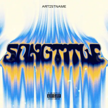 Album cover art “Blue Lettering”: lettering, blue tones