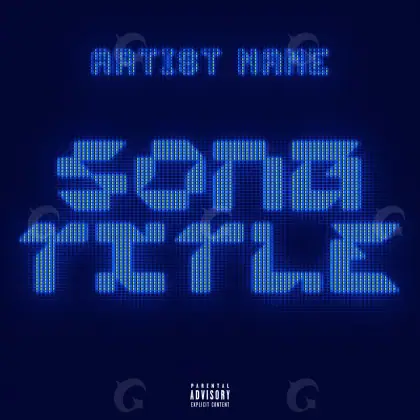 Portada para canción «Blue Lettering»: tipografía; color azul