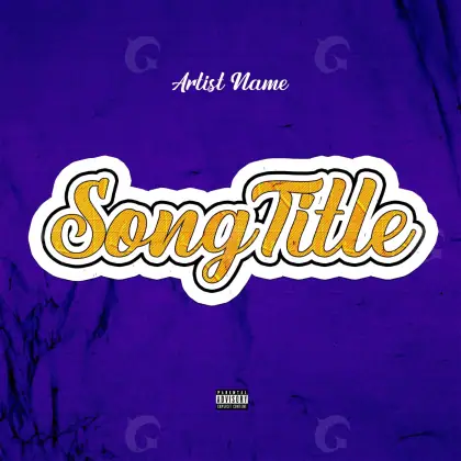 Arte de portada musical «Blue Lettering»: tipografía y abstracción; color azul