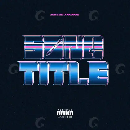 Portada prediseñada «Blue Lettering»: tipografía; color azul
