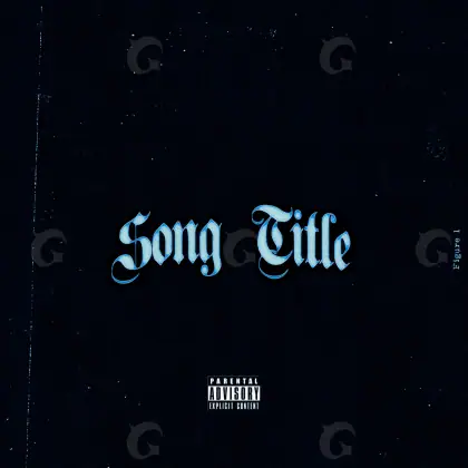 Portada para canción «Blue Lettering»: tipografía; color azul
